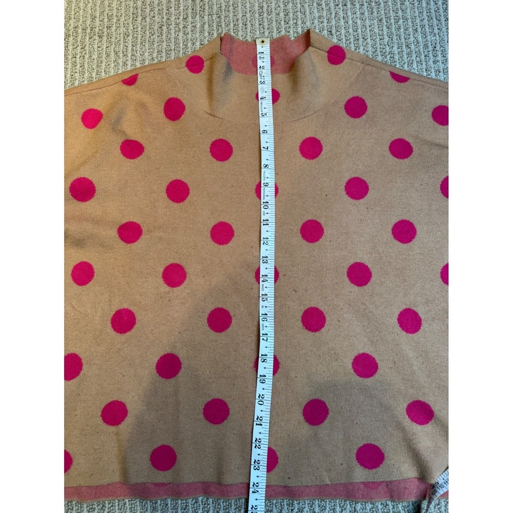Maeve by Anthropologie Polka Dot Mock Neck Sweater Taupe Pink XLarge - Picture 9 of 9